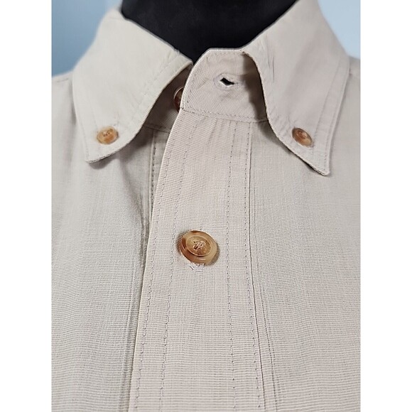 Orvis Mens Medium Long Sleeve Khaki Fishing Shirt Mesh Lined Vented Back - Picture 6 of 16